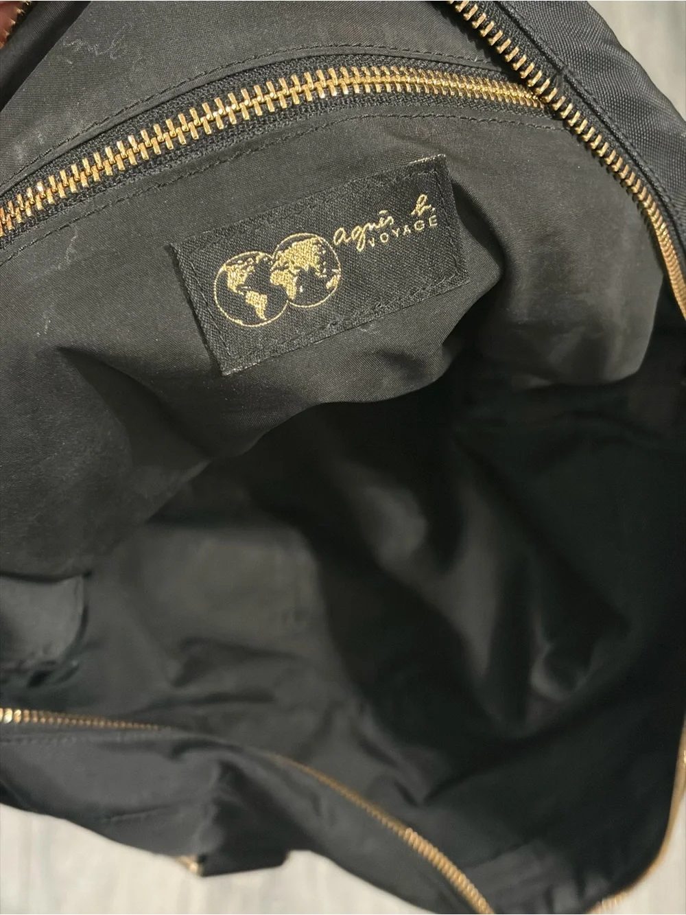 Agnes B. Voyage Black Nylon Laptop Briefcase with Adjustable Strap